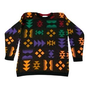 Vintage 80’s Donagain Asymmetrical Colorful Sweater